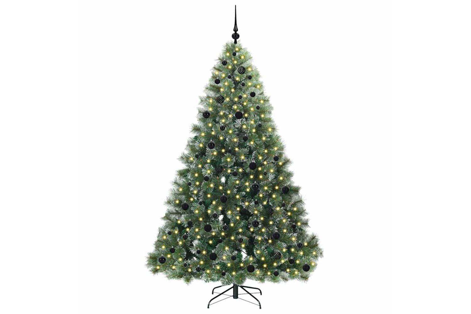 Vidaxl Artificial Christmas Tree With 300 Leds Green 210 Cm Pe And Pvc-2