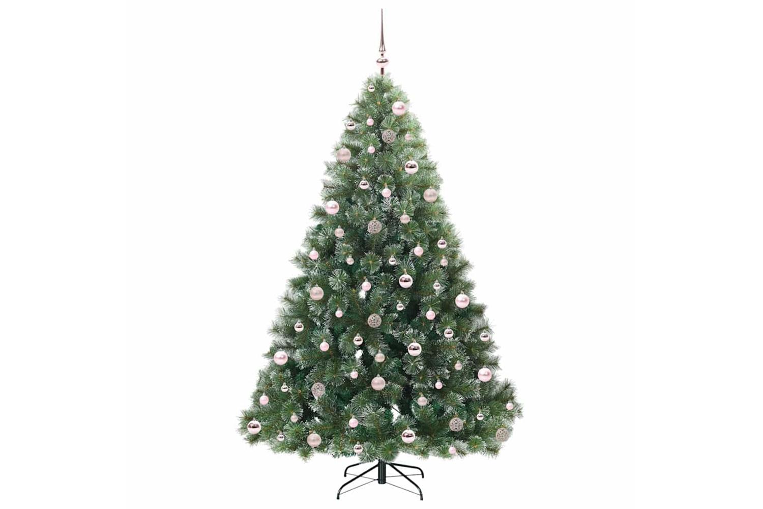 Vidaxl Artificial Christmas Tree With 300 Leds Green 210 Cm Pe And Pvc-4