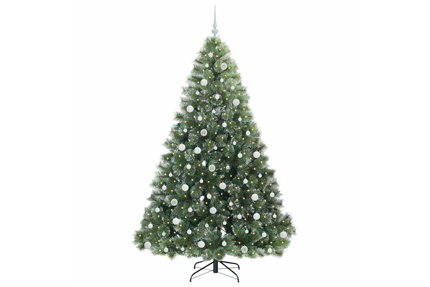 Vidaxl Artificial Christmas Tree With 300 Leds Green 210 Cm Pe And Pvc-3