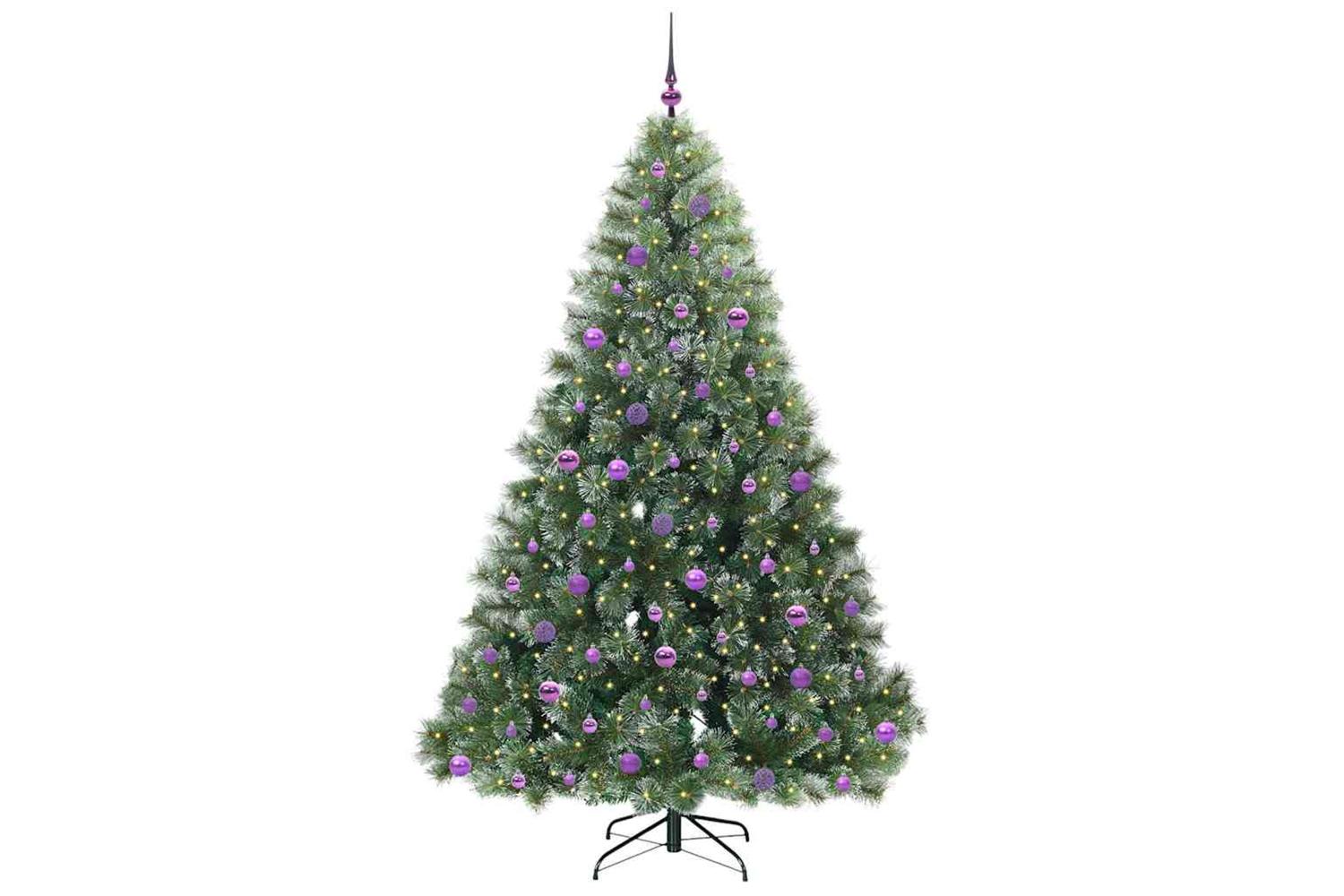 Vidaxl Artificial Christmas Tree With 300 Leds Green 210 Cm Pe And Pvc-3