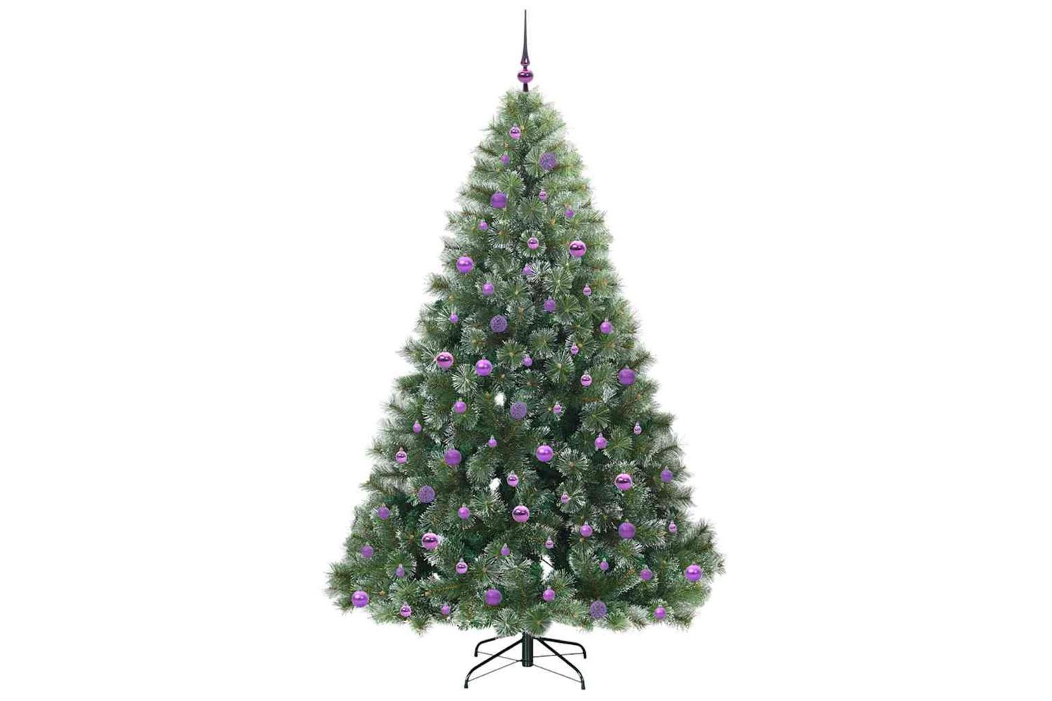 Vidaxl Artificial Christmas Tree With 300 Leds Green 210 Cm Pe And Pvc-4