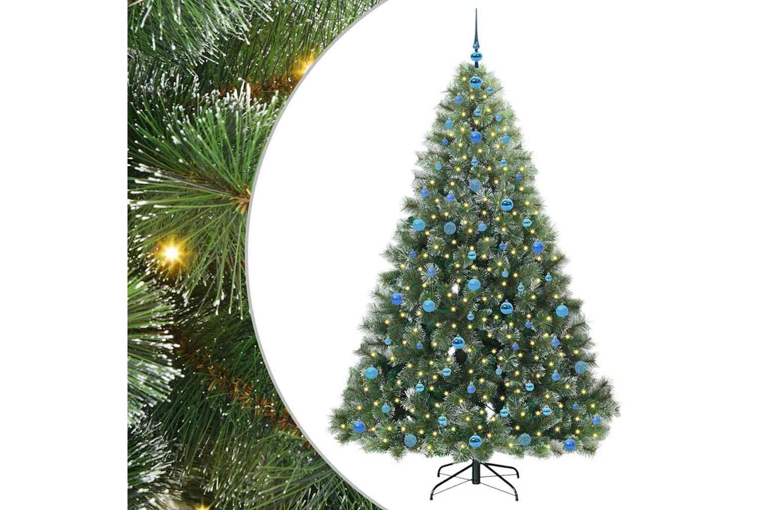 Vidaxl Artificial Christmas Tree With 300 Leds Green 210 Cm Pe And Pvc-2