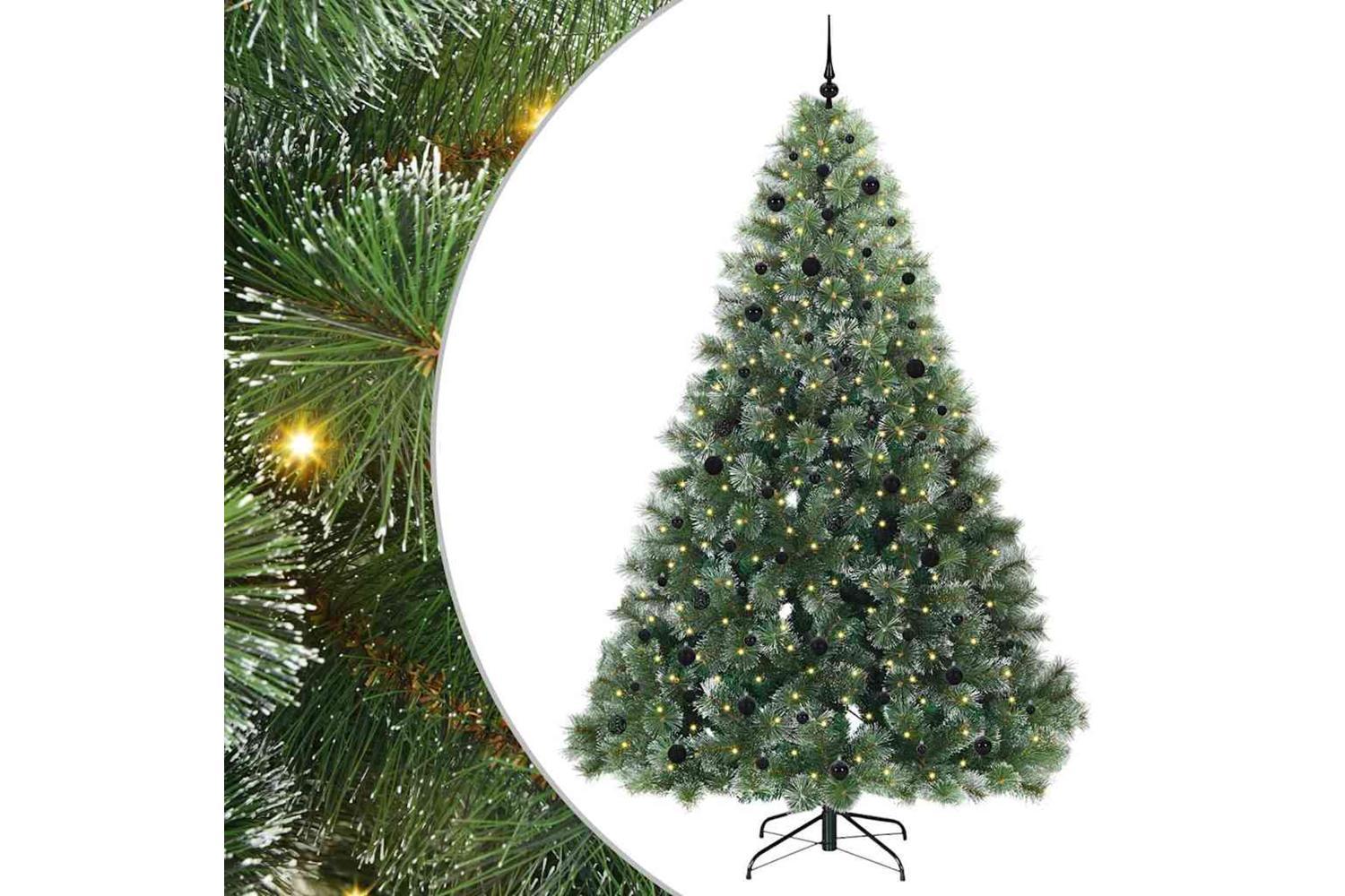 Vidaxl Artificial Christmas Tree With 300 Leds Green 240 Cm Pe And Pvc-2