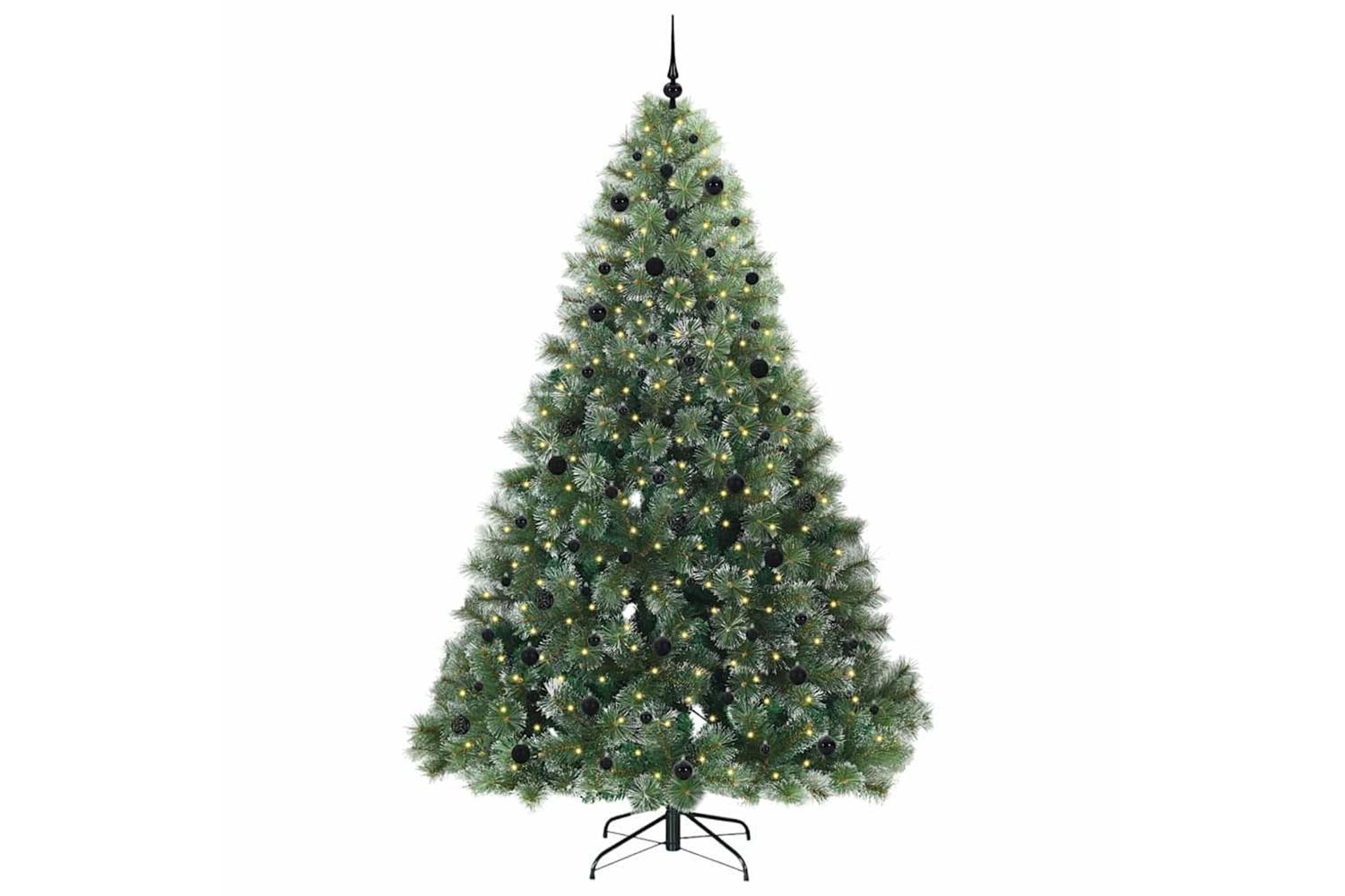 Vidaxl Artificial Christmas Tree With 300 Leds Green 240 Cm Pe And Pvc-3