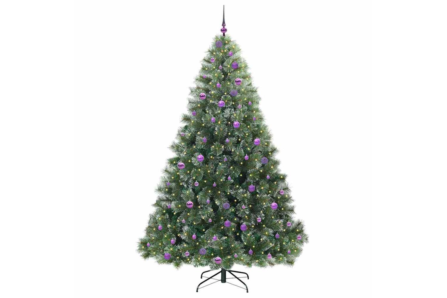 Vidaxl Artificial Christmas Tree With 300 Leds Green 240 Cm Pe And Pvc-3