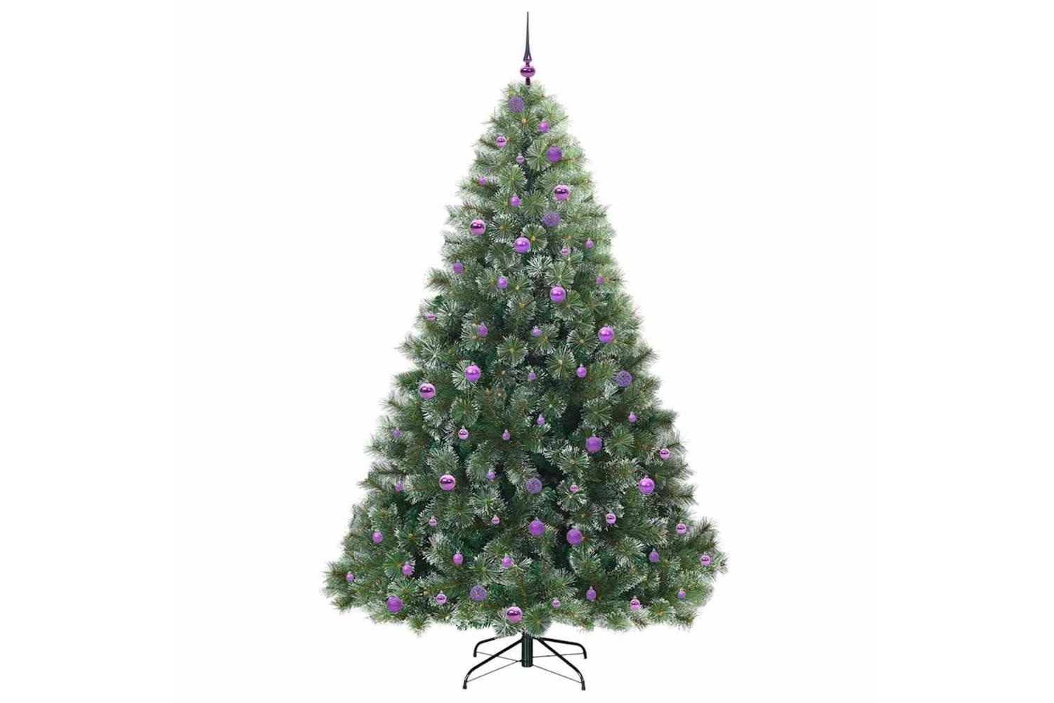 Vidaxl Artificial Christmas Tree With 300 Leds Green 240 Cm Pe And Pvc-4