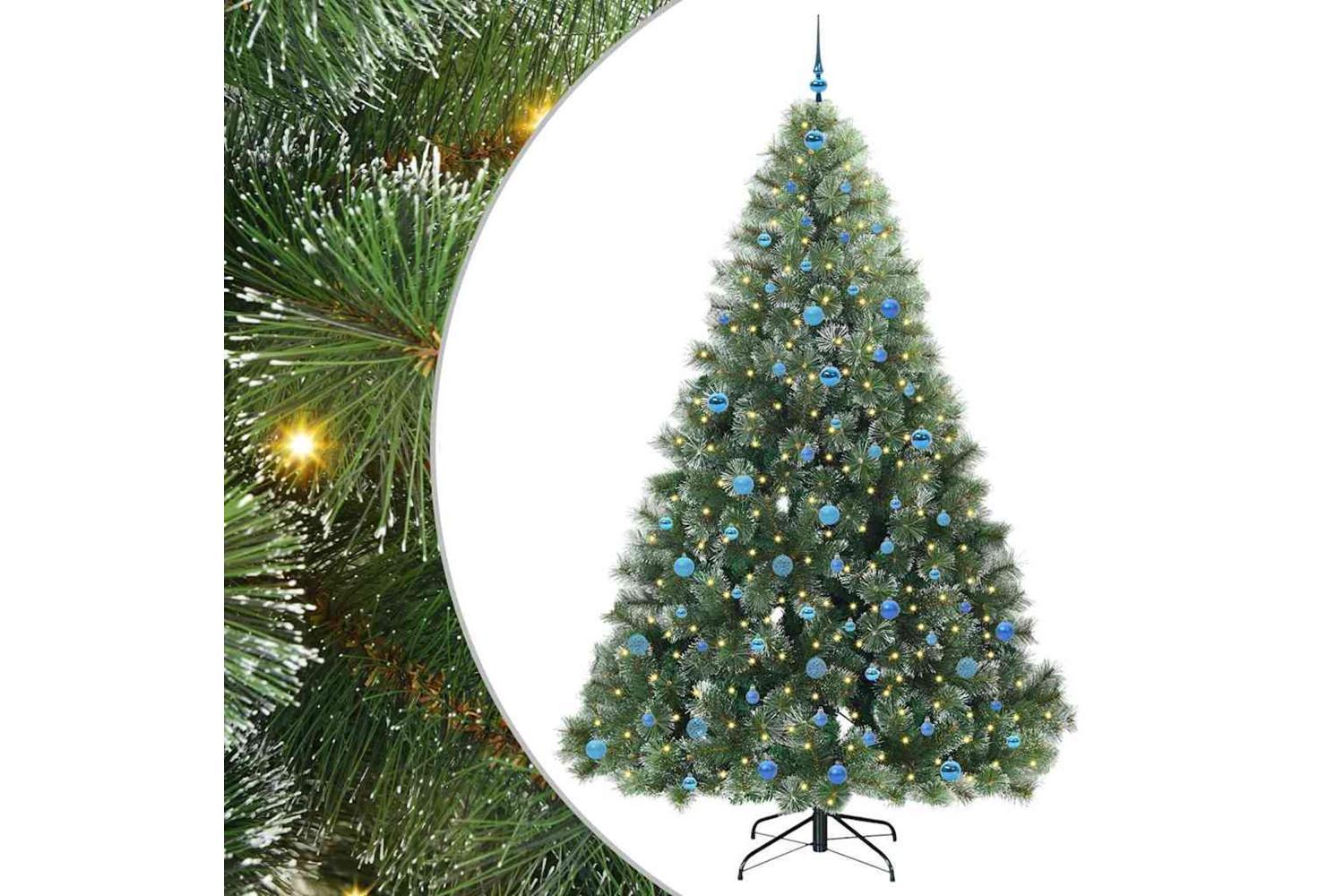 Vidaxl Artificial Christmas Tree With 300 Leds Green 240 Cm Pe And Pvc-2