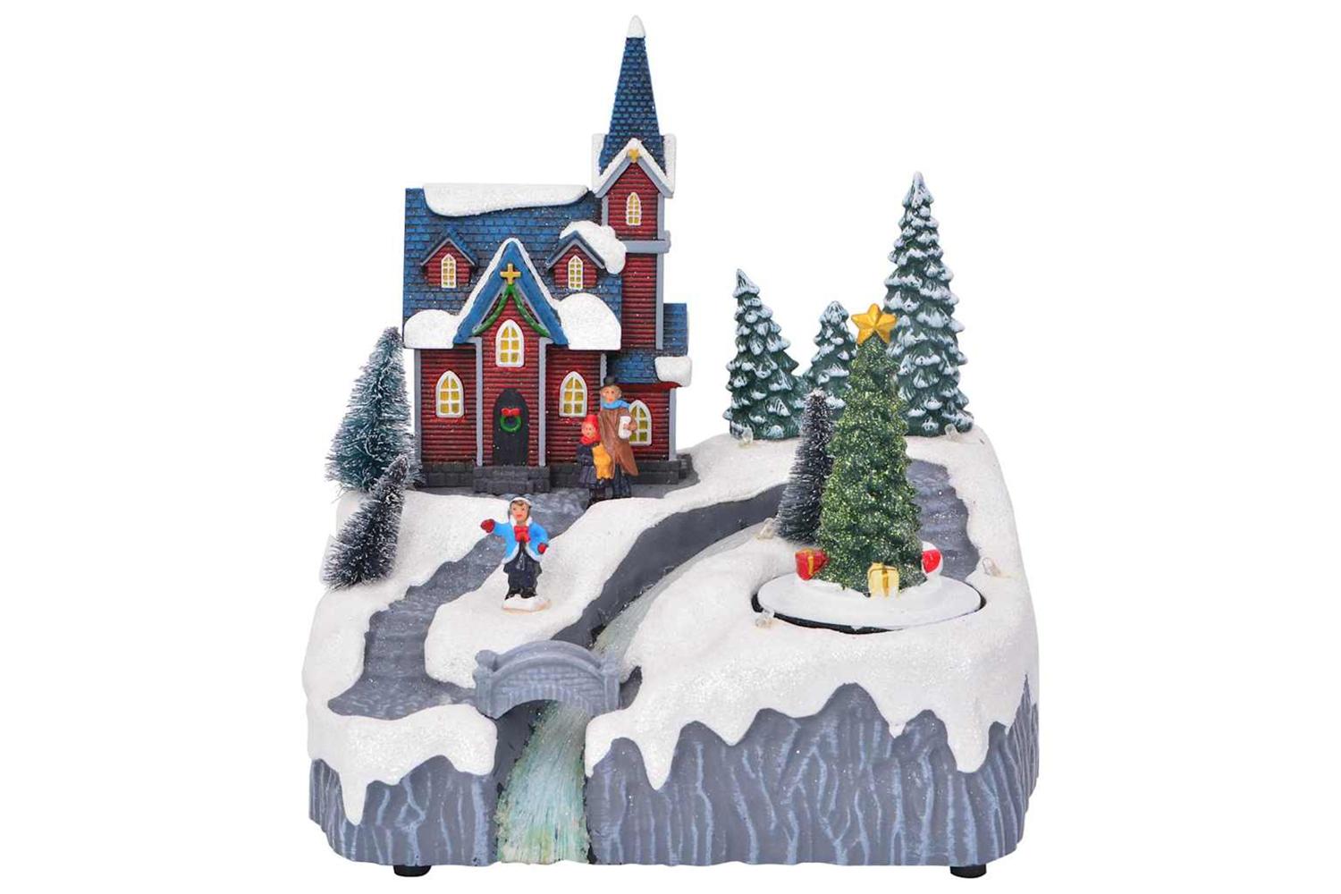 Vidaxl Christmas Village Decoration Multicolour 205 X 17 X 21 Cm-3