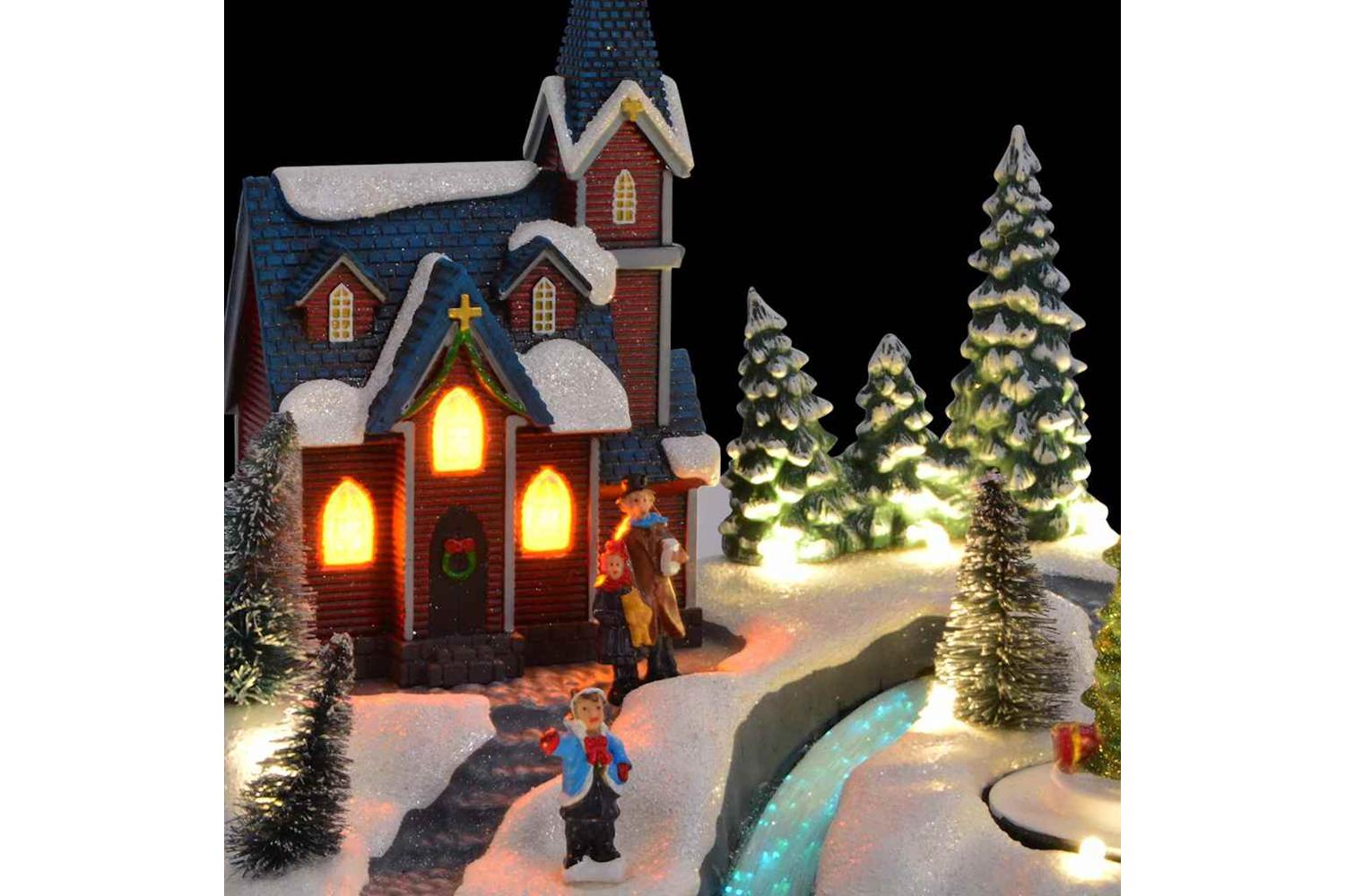 Vidaxl Christmas Village Decoration Multicolour 205 X 17 X 21 Cm-7