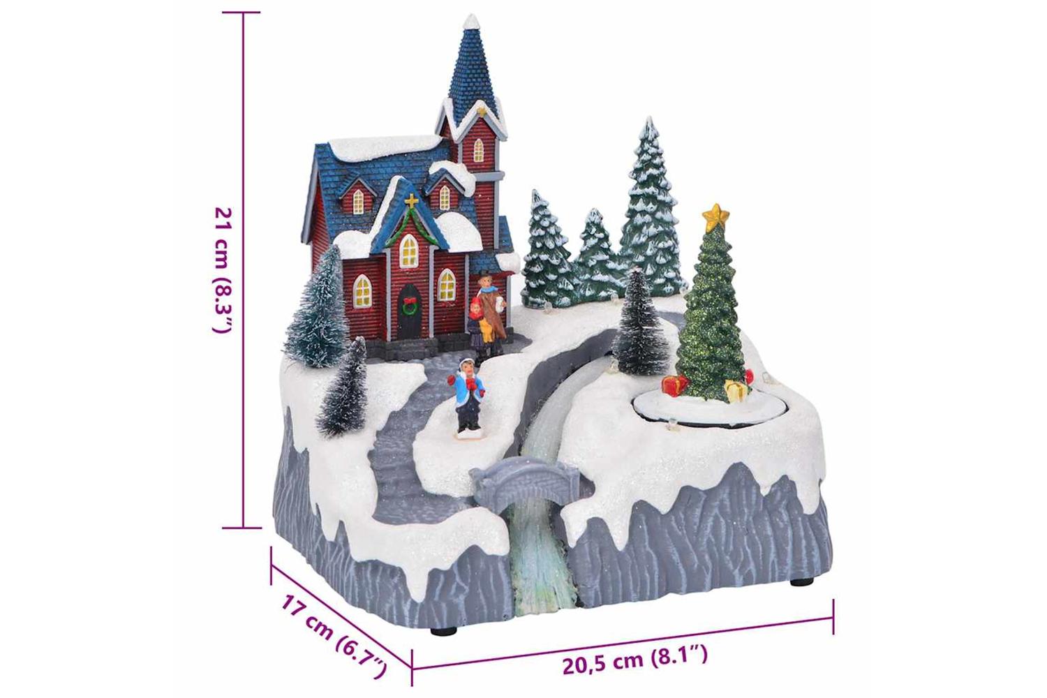 Vidaxl Christmas Village Decoration Multicolour 205 X 17 X 21 Cm-9
