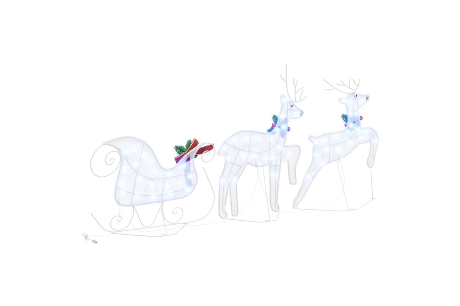 Vidaxl Led Reindeers 3 Pcs Cold White Fabric-7