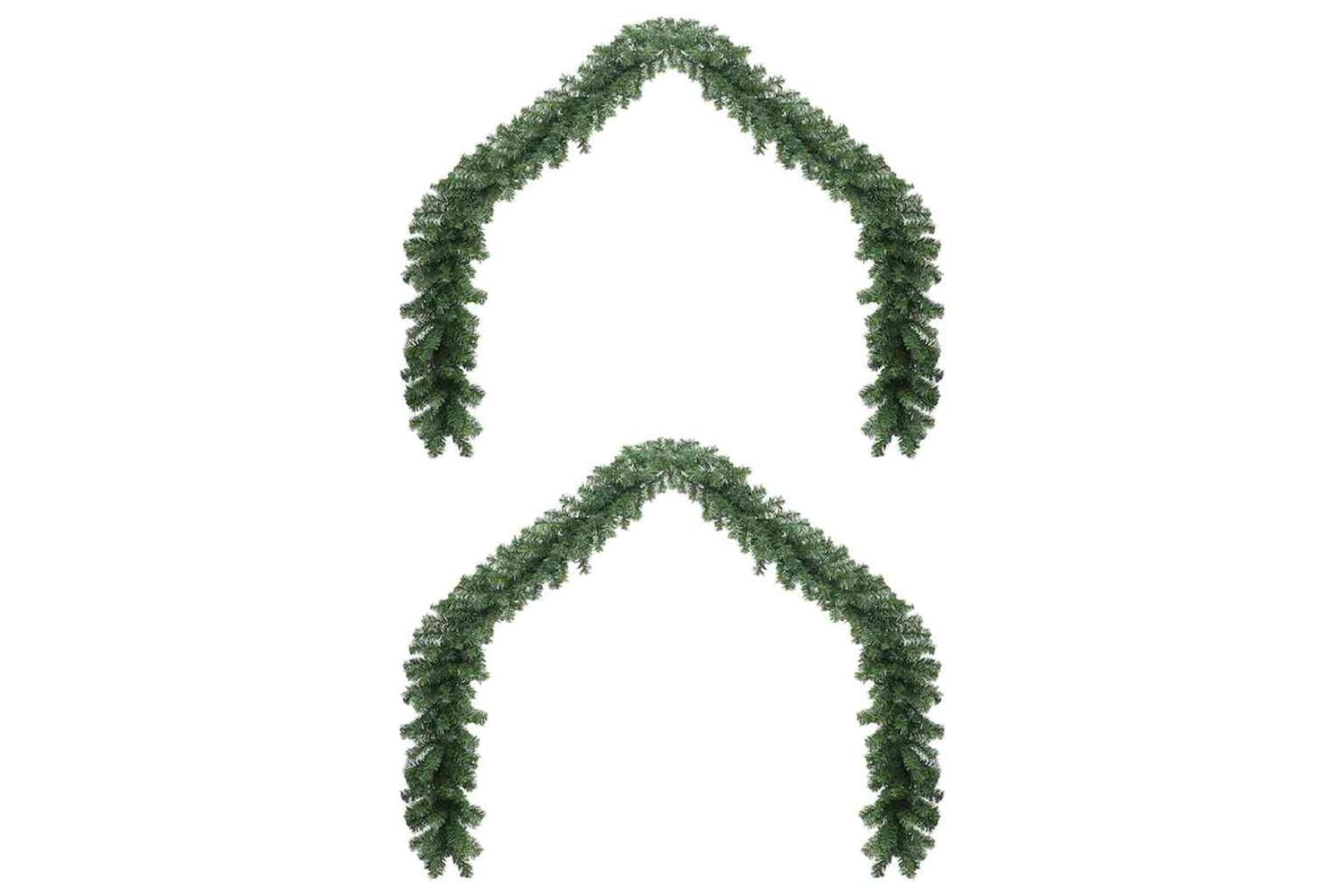 Vidaxl Christmas Garland 2 Pcs Green 20 M Pvc-3