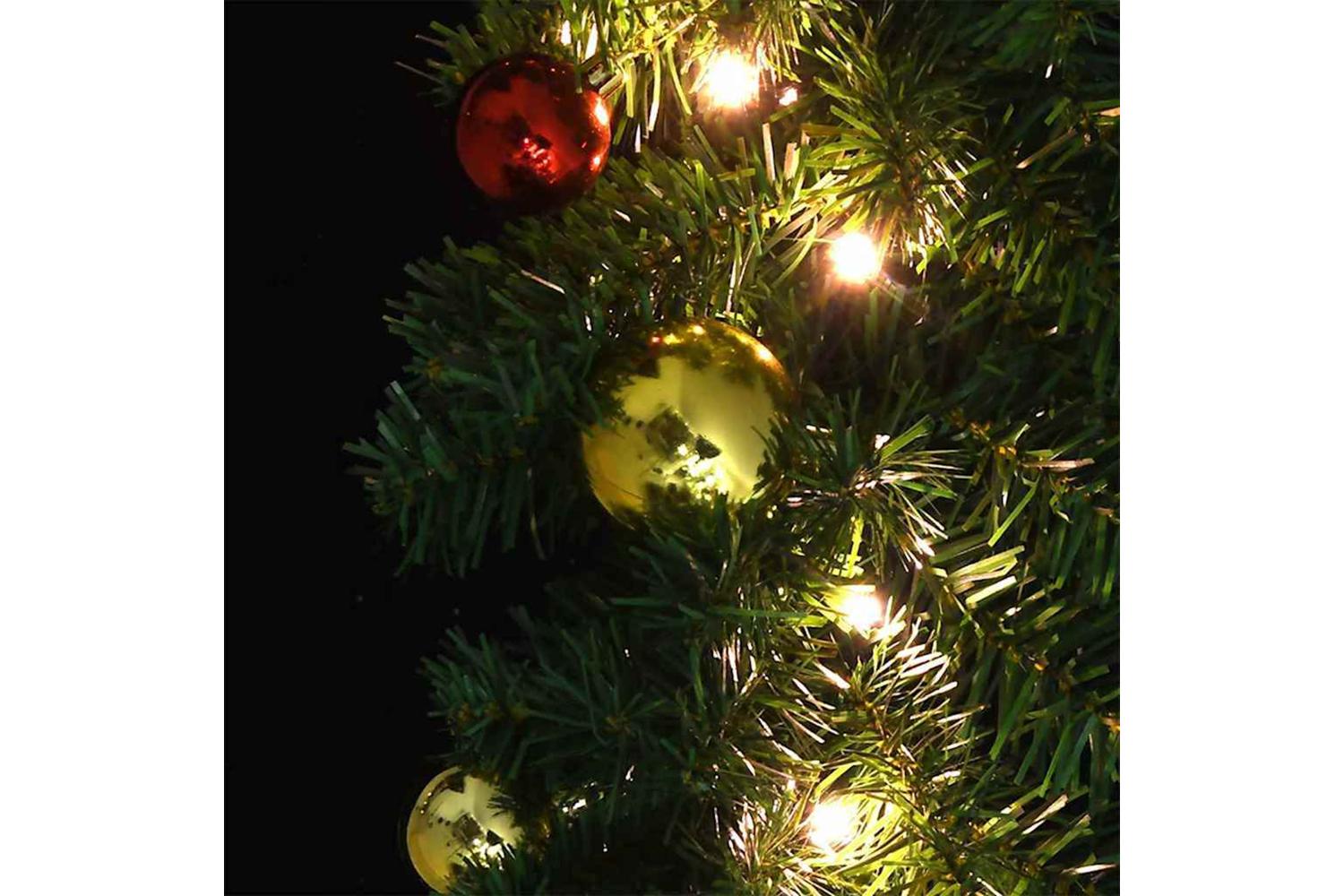 Vidaxl Christmas Garland With 600 Leds 2 Pcs Green Pvc-6