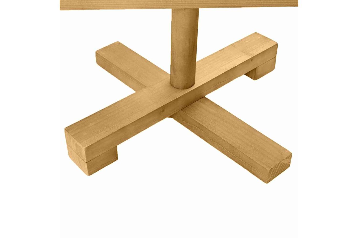 Vidaxl Wooden Christmas Tree With Stand Brown 60 Cm Solid Pine Wood-9