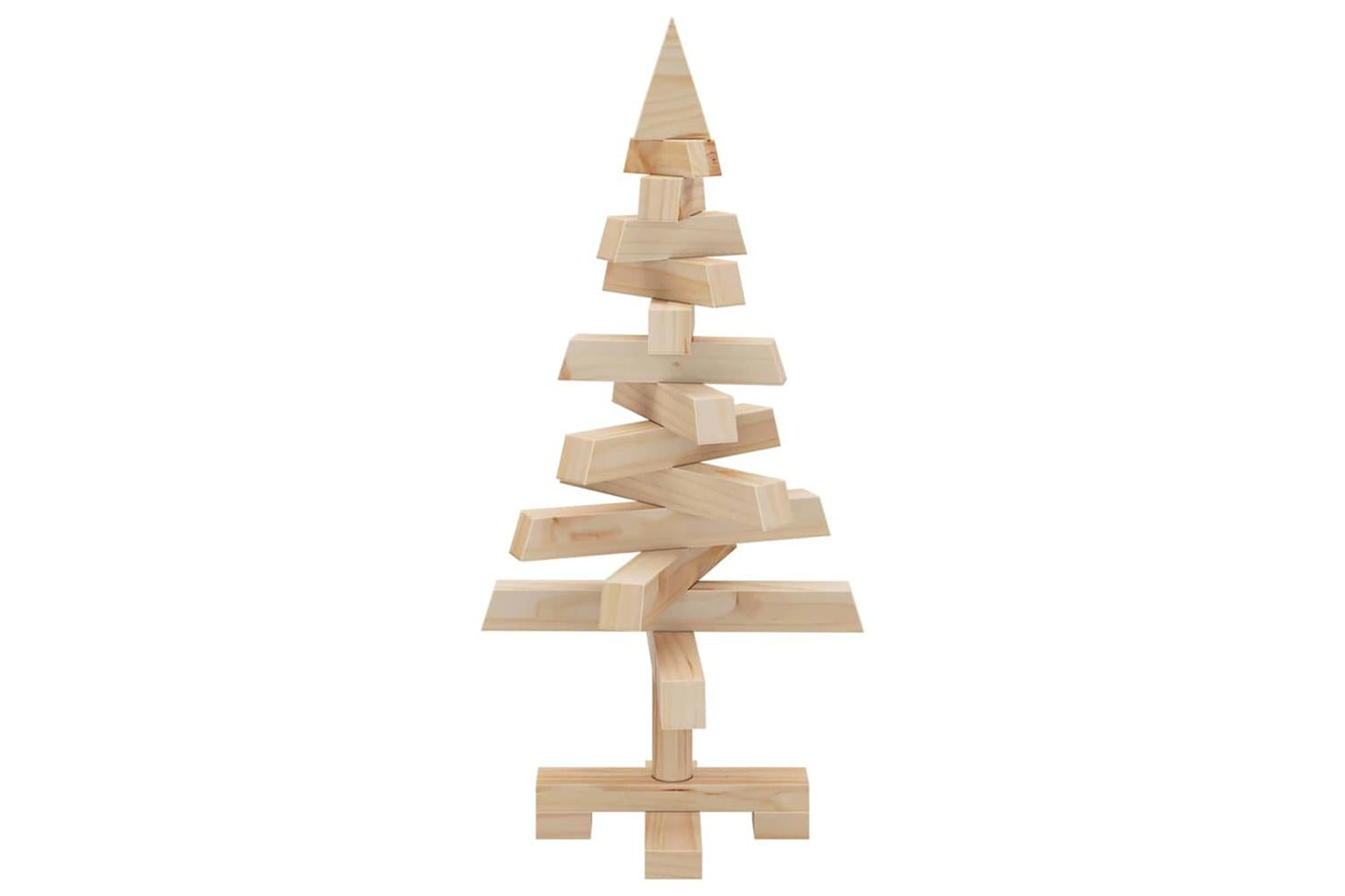 Vidaxl Christmas Trees With Stand Natural 60 Cm Solid Pine Wood-5