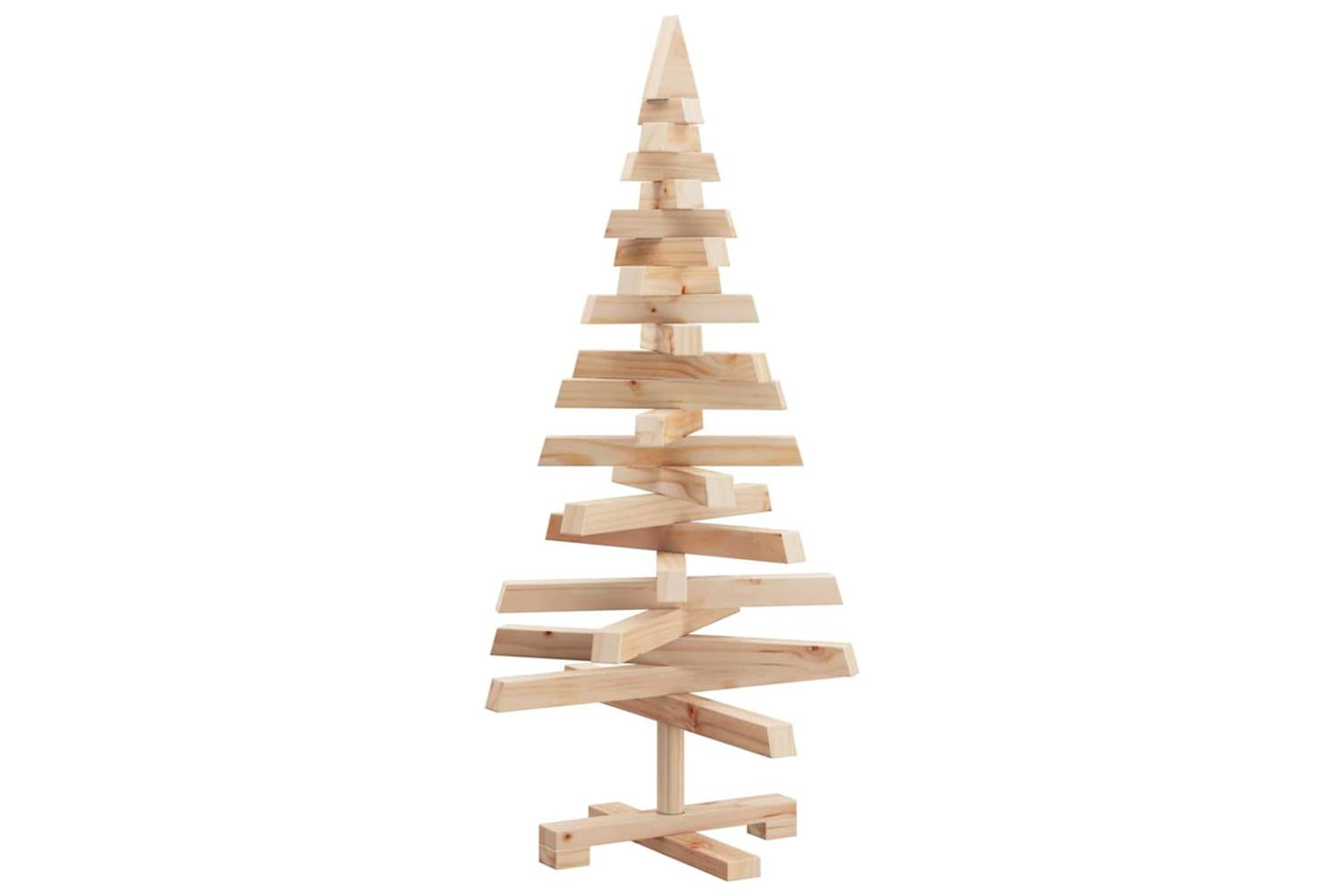 Vidaxl Christmas Trees With Stand Natural 90 Cm Solid Pine Wood-2