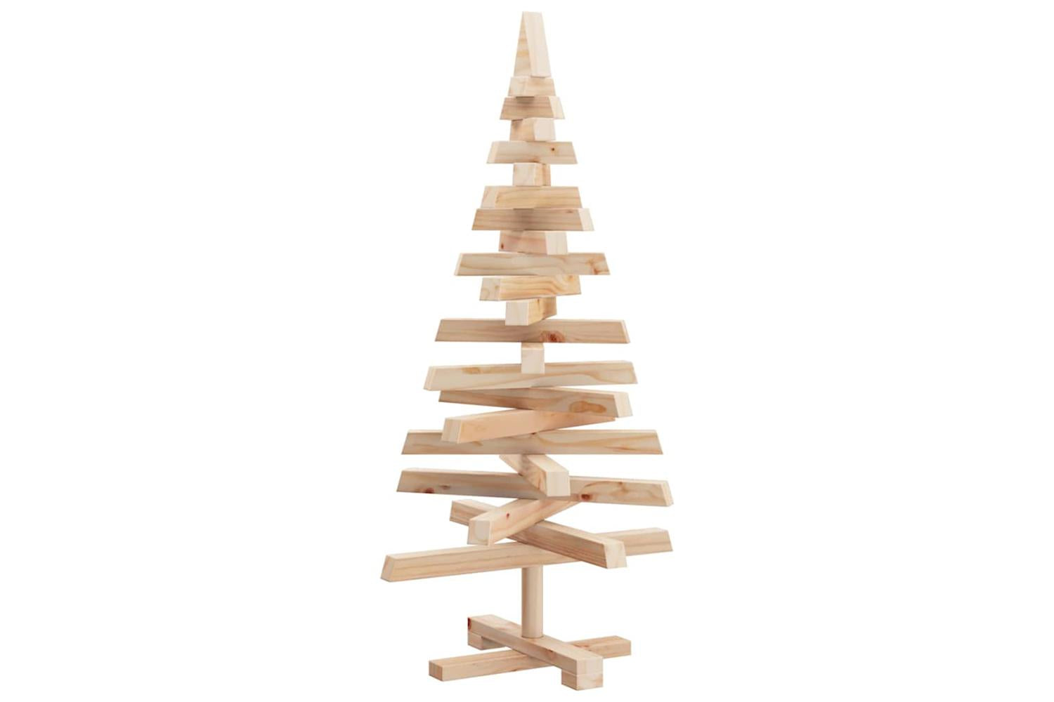 Vidaxl Christmas Trees With Stand Natural 90 Cm Solid Pine Wood-6