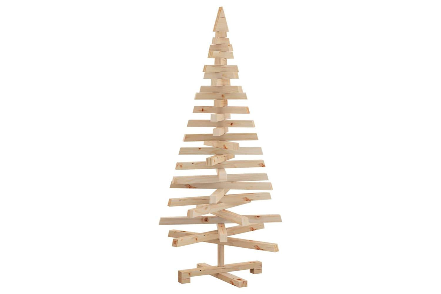 Vidaxl Christmas Trees With Stand Natural 120 Cm Solid Pine Wood-2