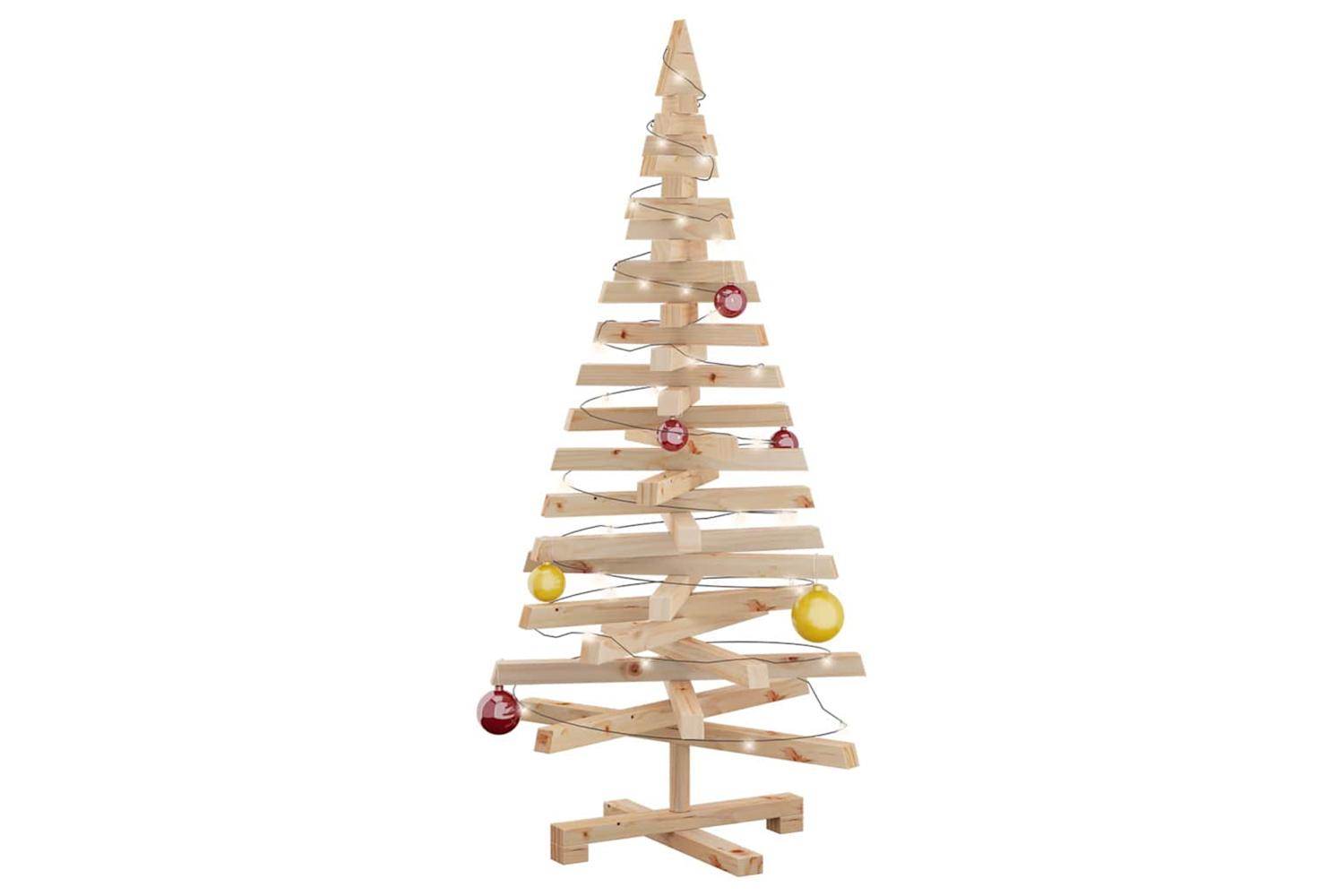 Vidaxl Christmas Trees With Stand Natural 120 Cm Solid Pine Wood-3