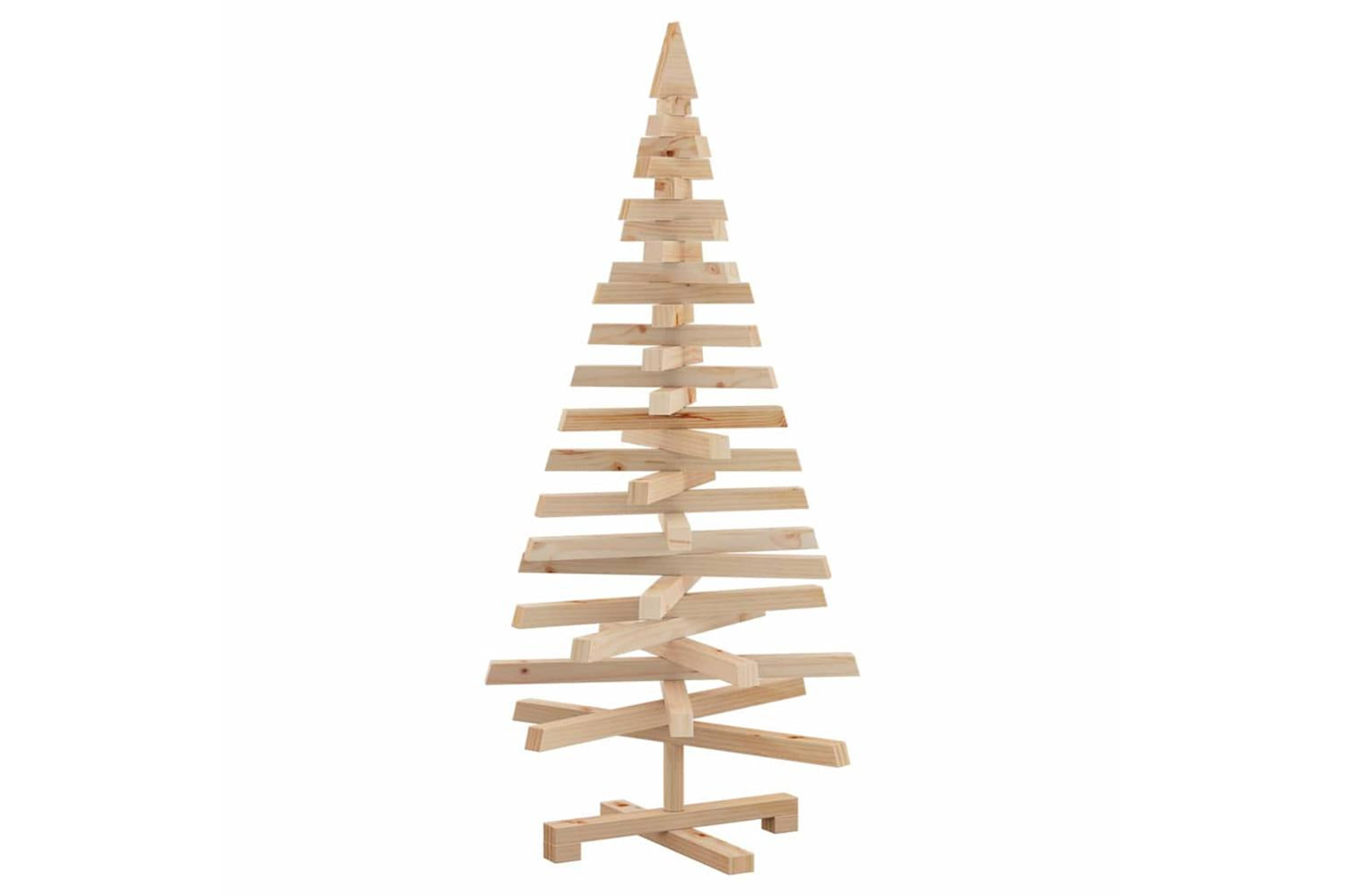 Vidaxl Christmas Trees With Stand Natural 120 Cm Solid Pine Wood-9