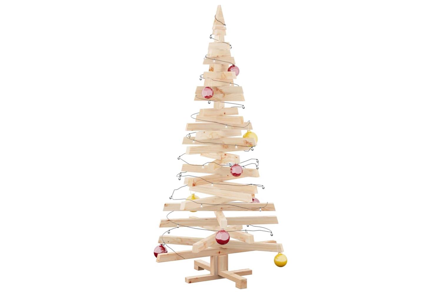 Vidaxl Christmas Trees With Stand Natural 150 Cm Solid Pine Wood-3
