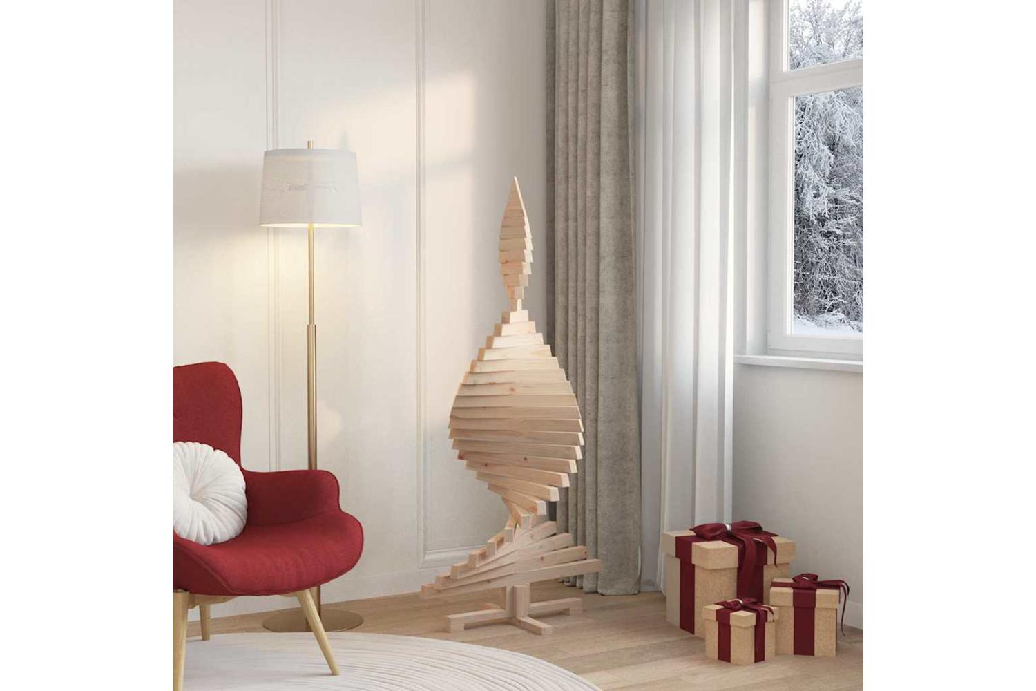 Vidaxl Christmas Trees With Stand Natural 150 Cm Solid Pine Wood-4