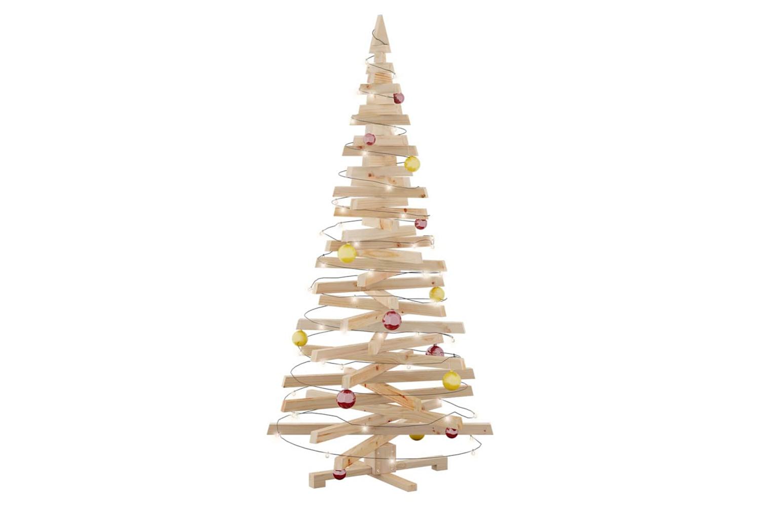 Vidaxl Christmas Trees With Stand Natural 180 Cm Solid Pine Wood-3
