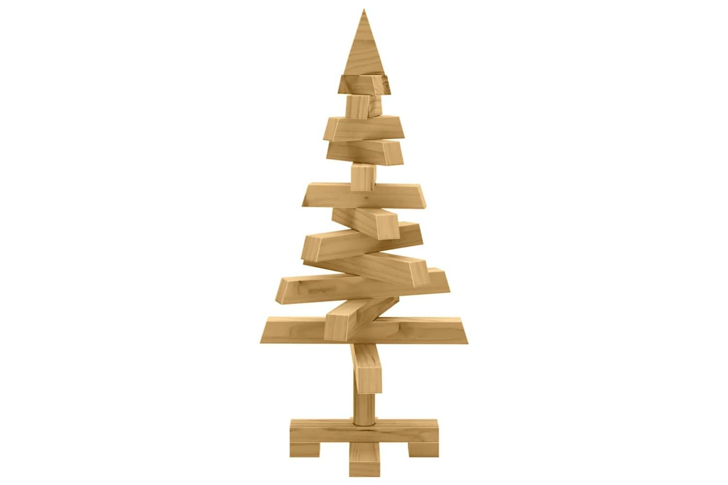 Vidaxl Christmas Trees With Stand Brown 60 Cm Solid Pine Wood-5