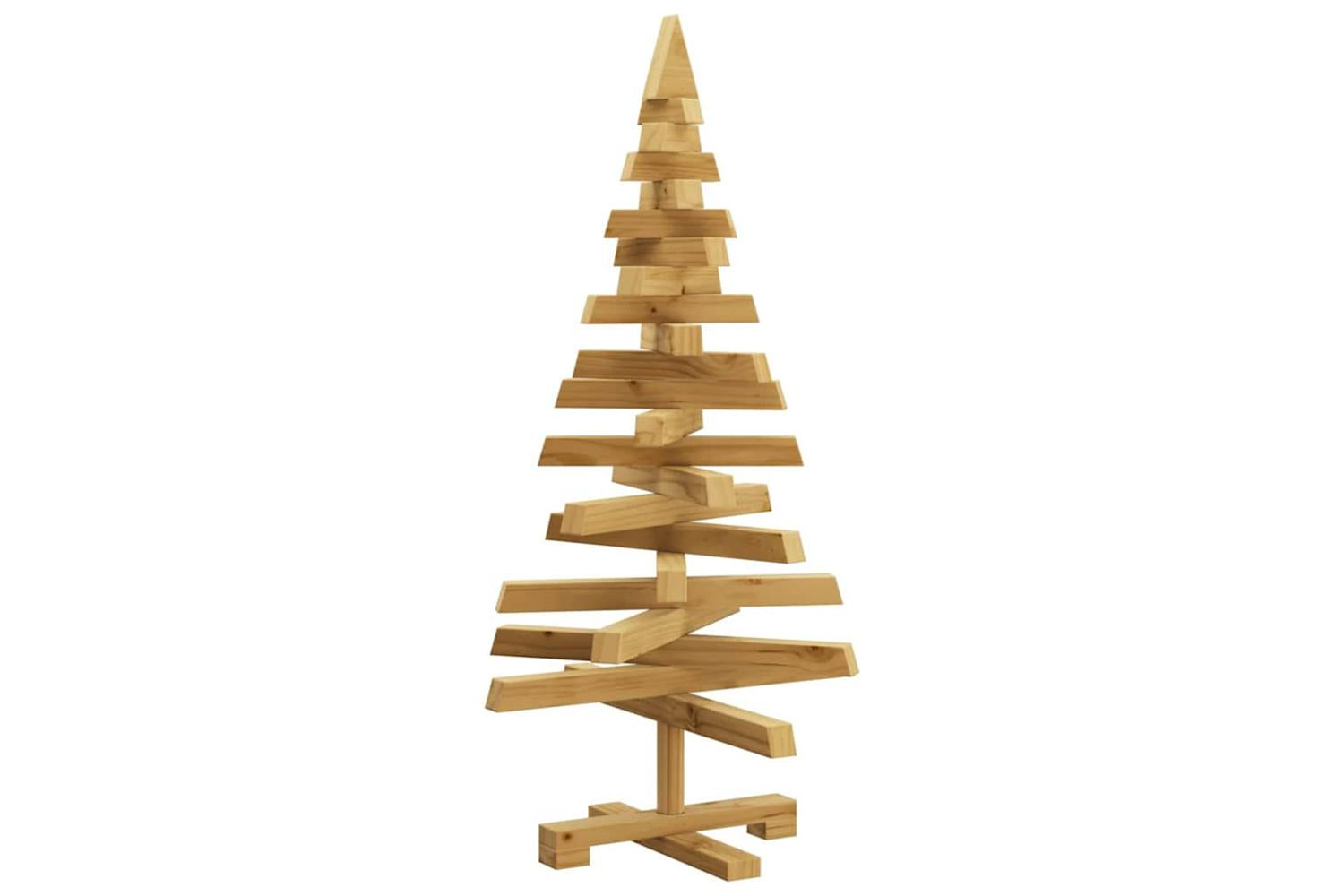 Vidaxl Christmas Trees With Stand Brown 90 Cm Solid Pine Wood-2