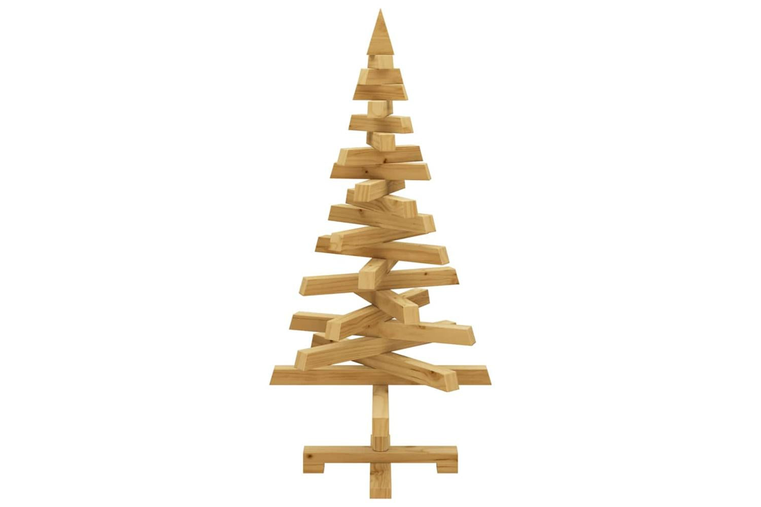 Vidaxl Christmas Trees With Stand Brown 90 Cm Solid Pine Wood-5