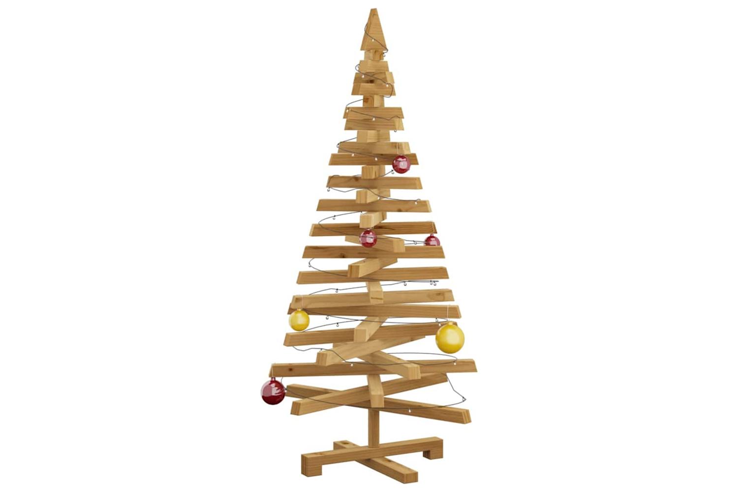 Vidaxl Christmas Trees With Stand Brown 120 Cm Solid Pine Wood-3
