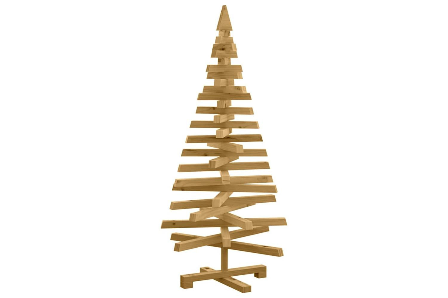 Vidaxl Christmas Trees With Stand Brown 120 Cm Solid Pine Wood-7