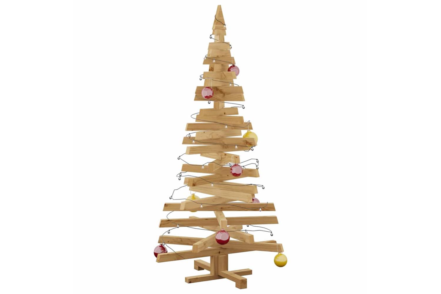 Vidaxl Christmas Trees With Stand Brown 150 Cm Solid Pine Wood-3