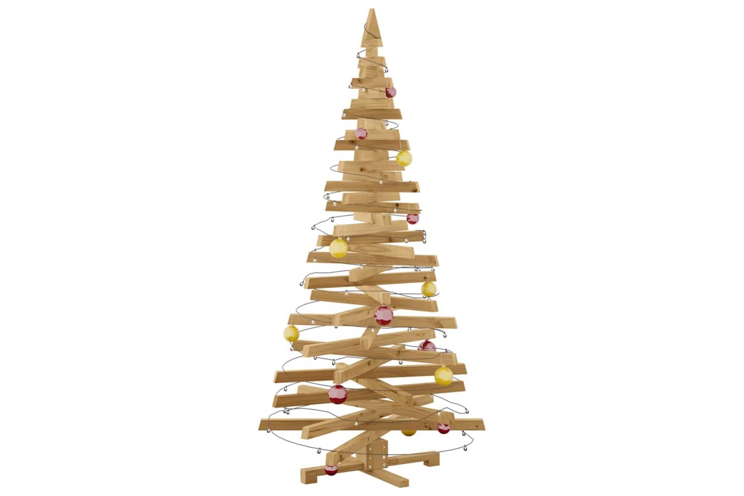 Vidaxl Christmas Trees With Stand Brown 180 Cm Solid Pine Wood-3