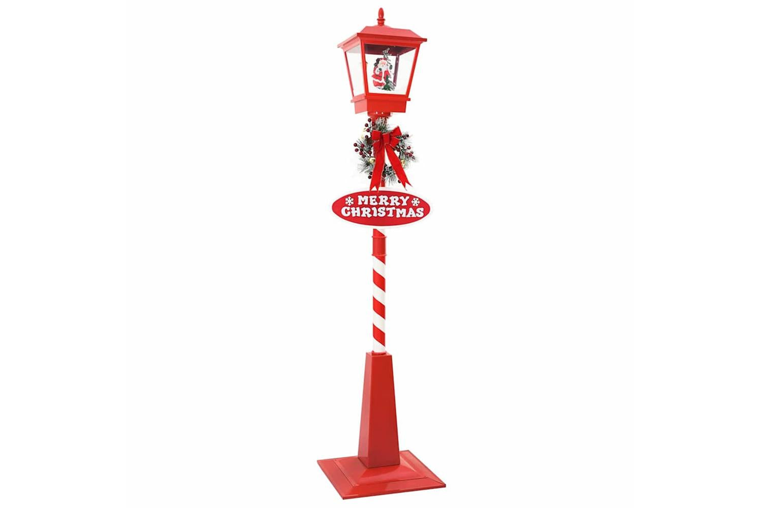 Vidaxl Chirstmas Street Lamp With Lantern Red 405x405x180cm Plastic