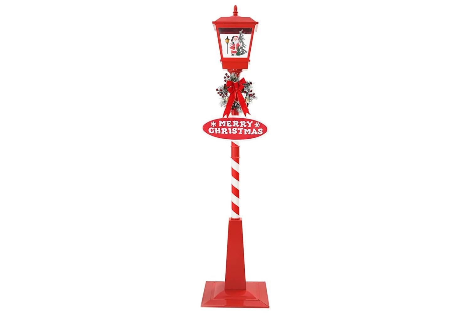 Vidaxl Chirstmas Street Lamp With Lantern Red 405x405x180cm Plastic-4