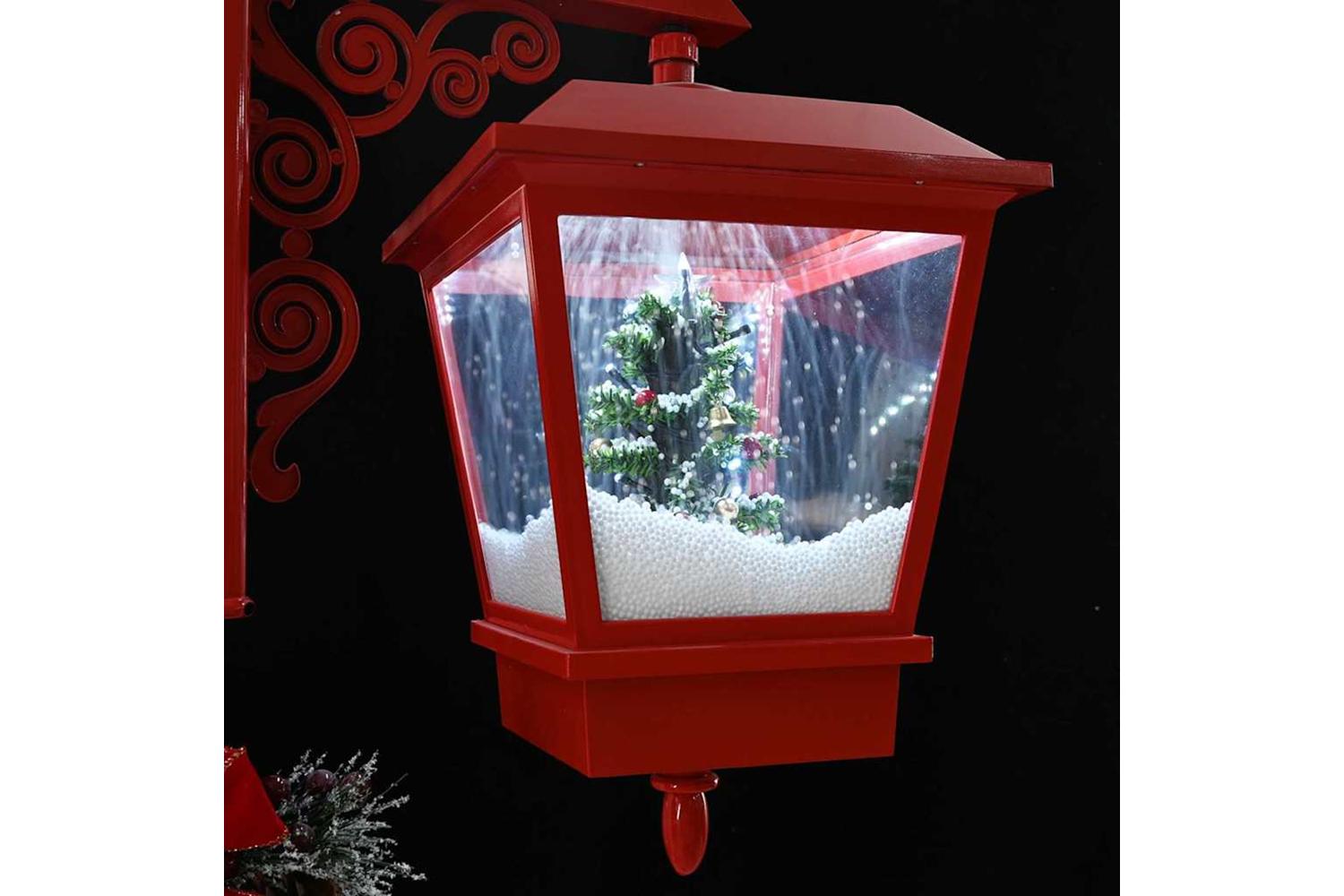 Vidaxl Chirstmas Street Lamp With 2 Lanterns Red 405 X 80 X 188 Cm-8