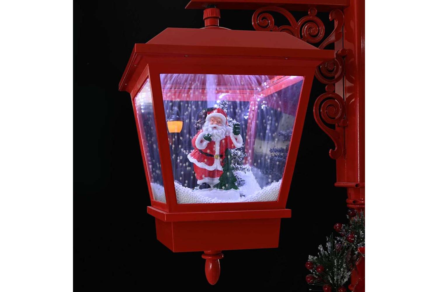 Vidaxl Chirstmas Street Lamp With 2 Lanterns Red 405 X 80 X 188 Cm-9