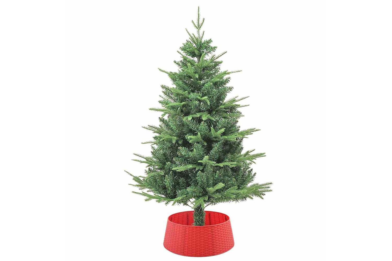 Vidaxl Christmastreeskirt Red 65 X 23 Cm Plastic-3