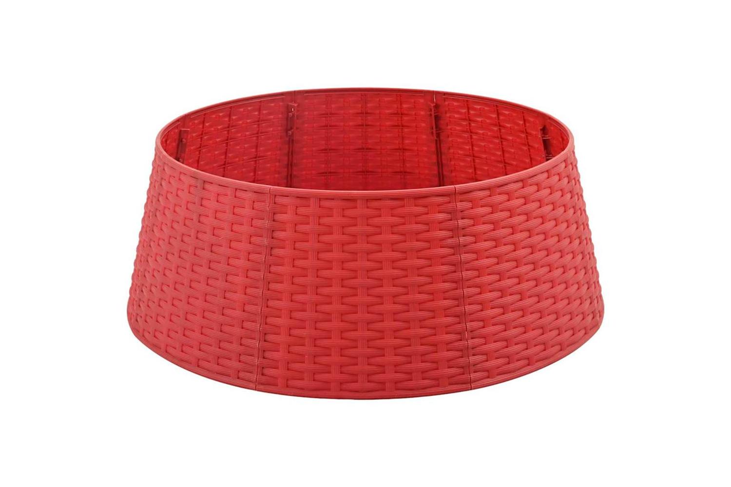 Vidaxl Christmastreeskirt Red 65 X 23 Cm Plastic-4