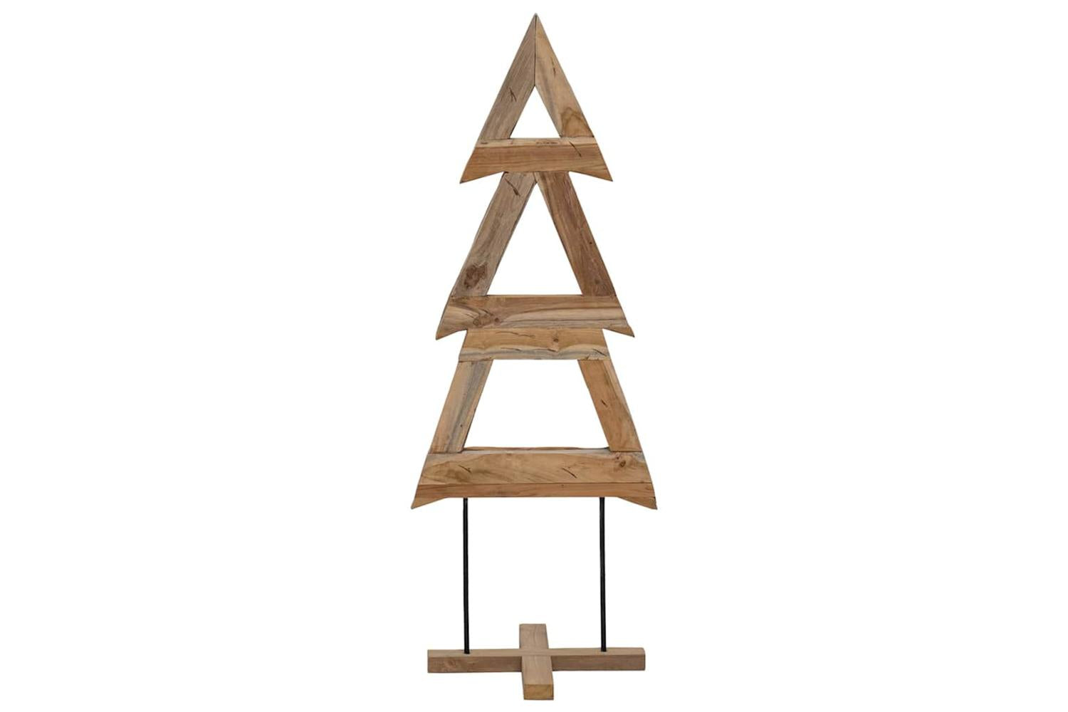 Vidaxl Christmas Tree With Stand Brown 90 Cm Solid Teak Wood-7