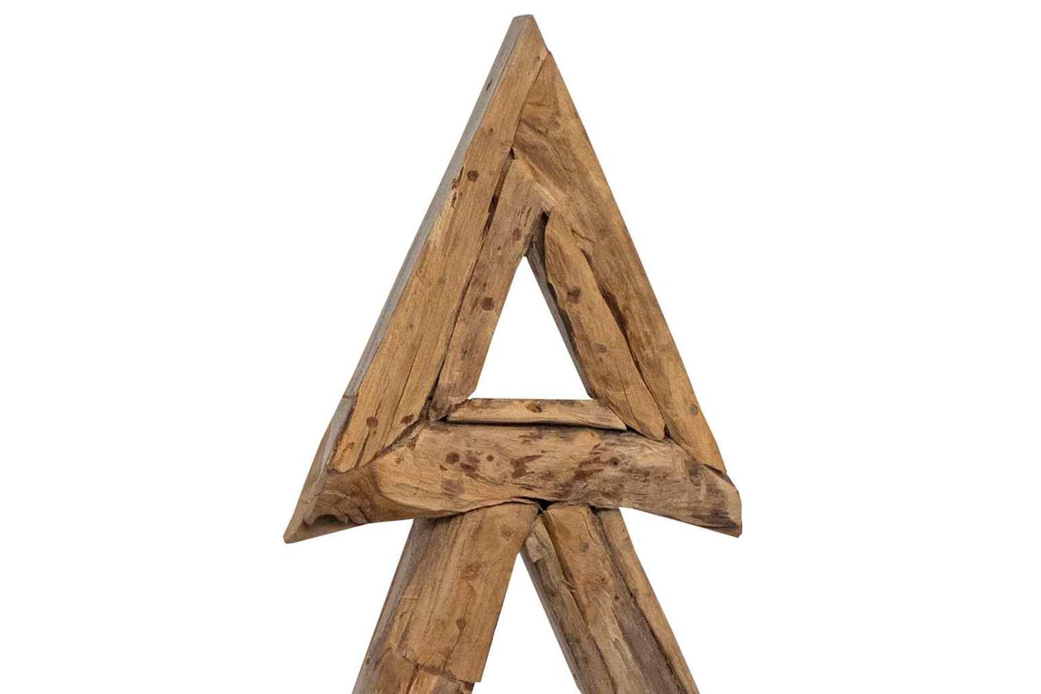 Vidaxl Christmas Tree With Stand Brown 90 Cm Solid Teak Wood-8