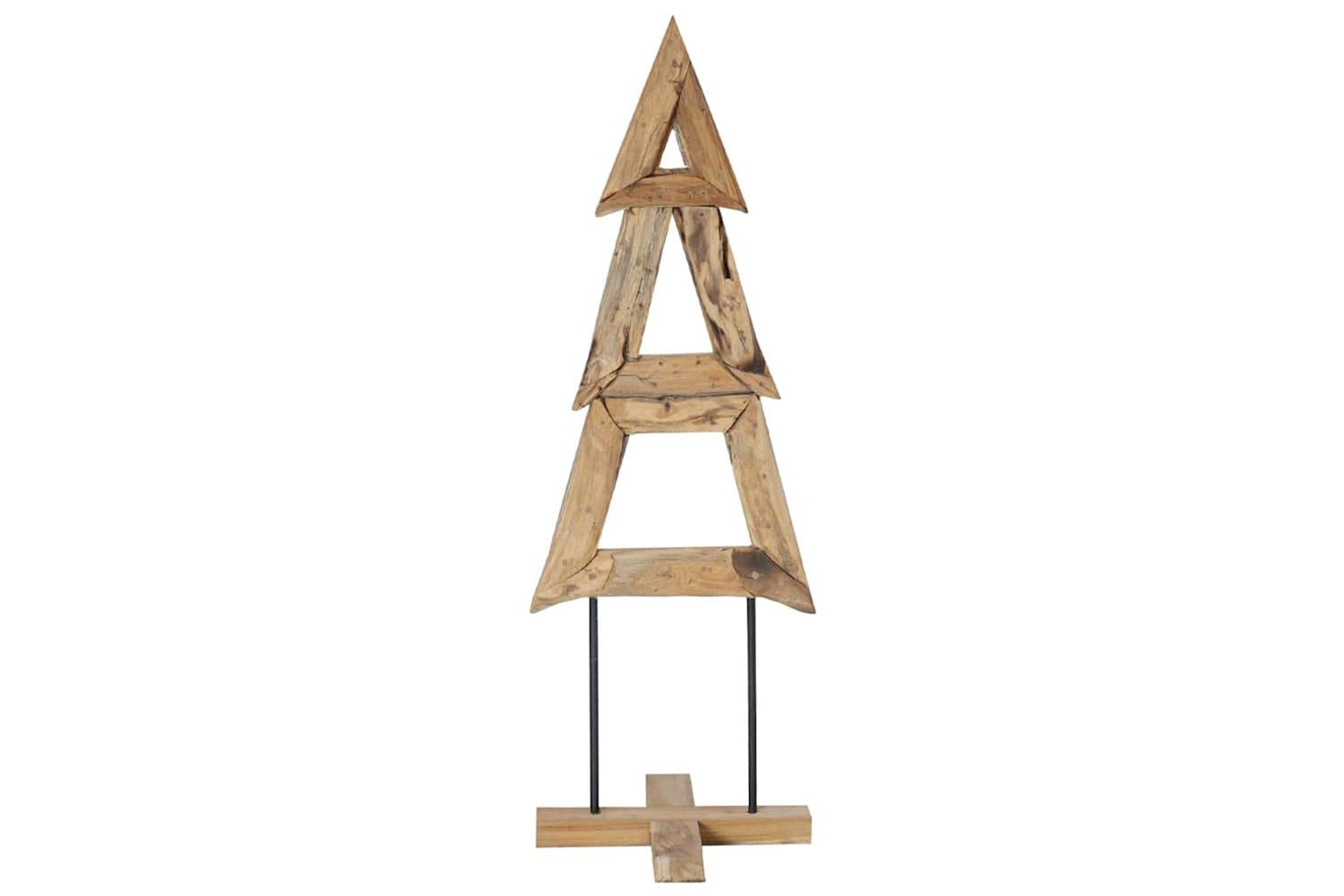 Vidaxl Christmas Tree With Stand Brown 120 Cm Solid Teak Wood-2