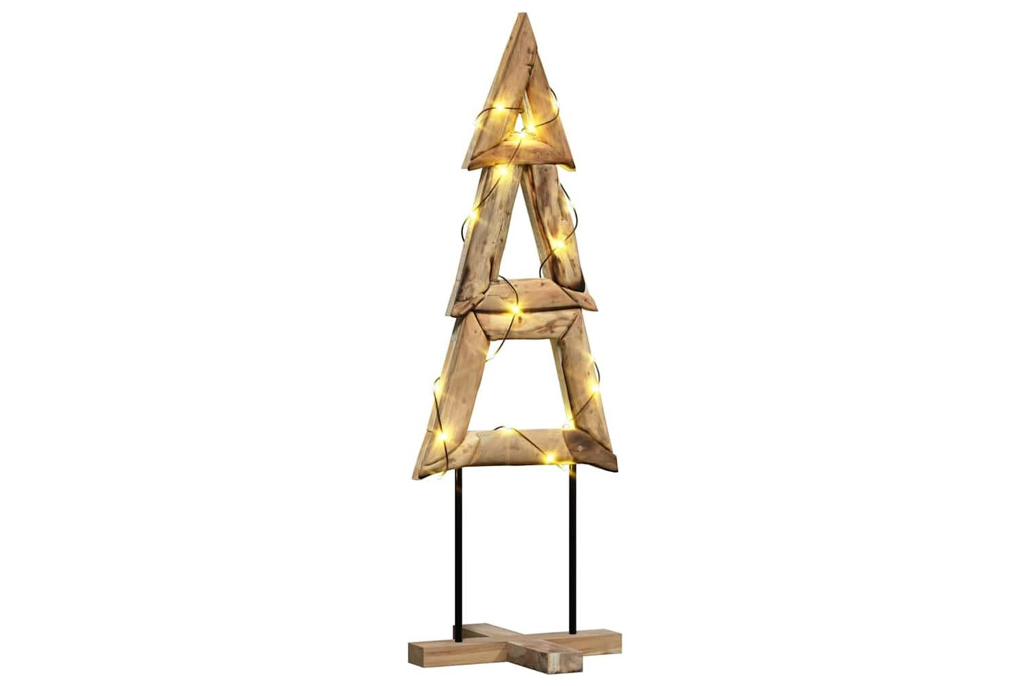 Vidaxl Christmas Tree With Stand Brown 120 Cm Solid Teak Wood-3