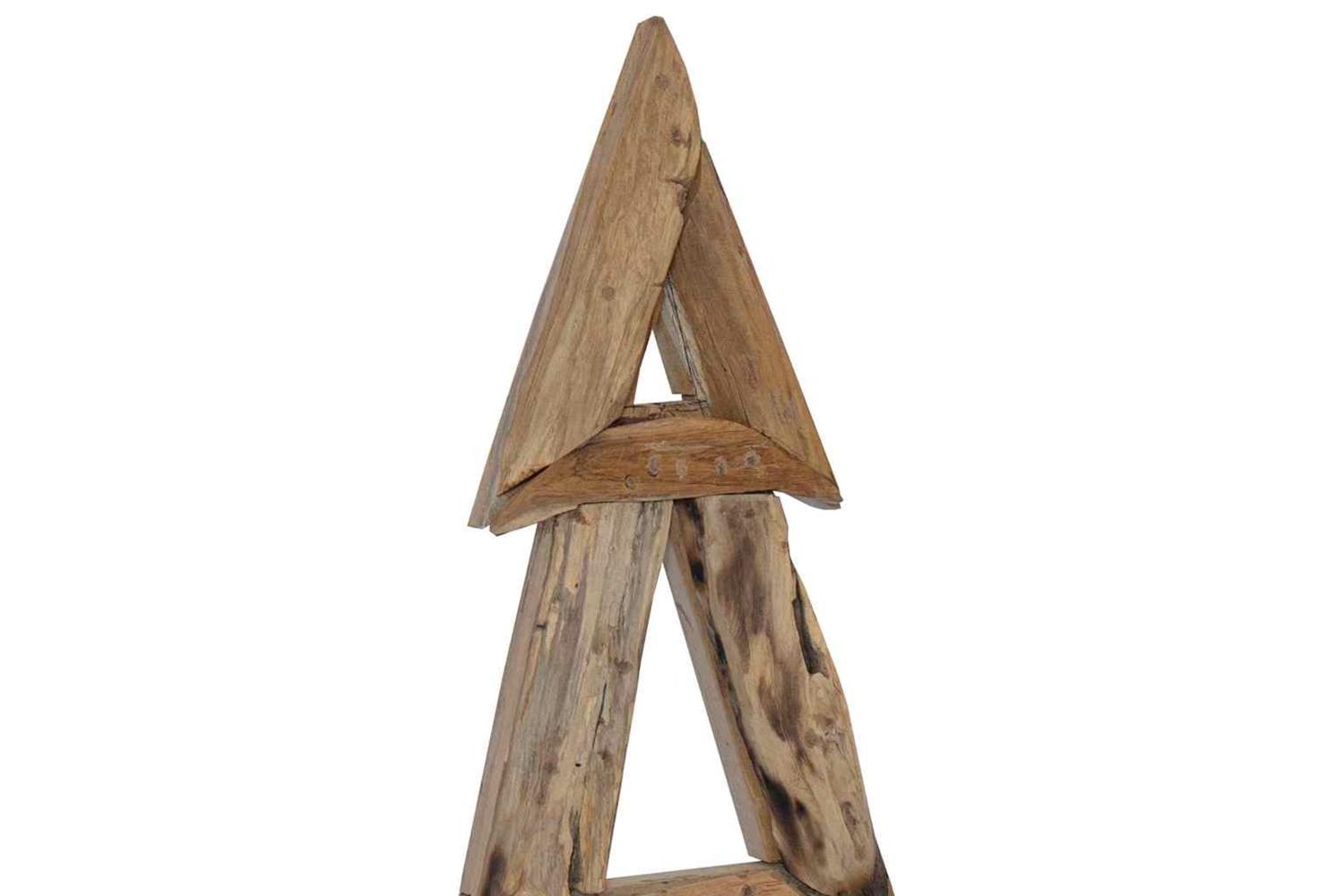 Vidaxl Christmas Tree With Stand Brown 120 Cm Solid Teak Wood-7