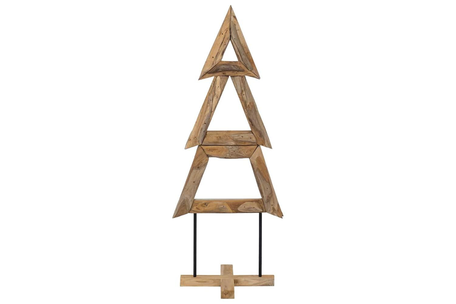 Vidaxl Christmas Tree With Stand Brown 150 Cm Solid Teak Wood-2