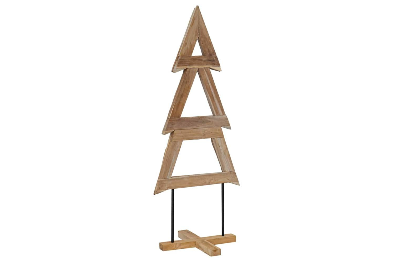 Vidaxl Christmas Tree With Stand Brown 150 Cm Solid Teak Wood-7