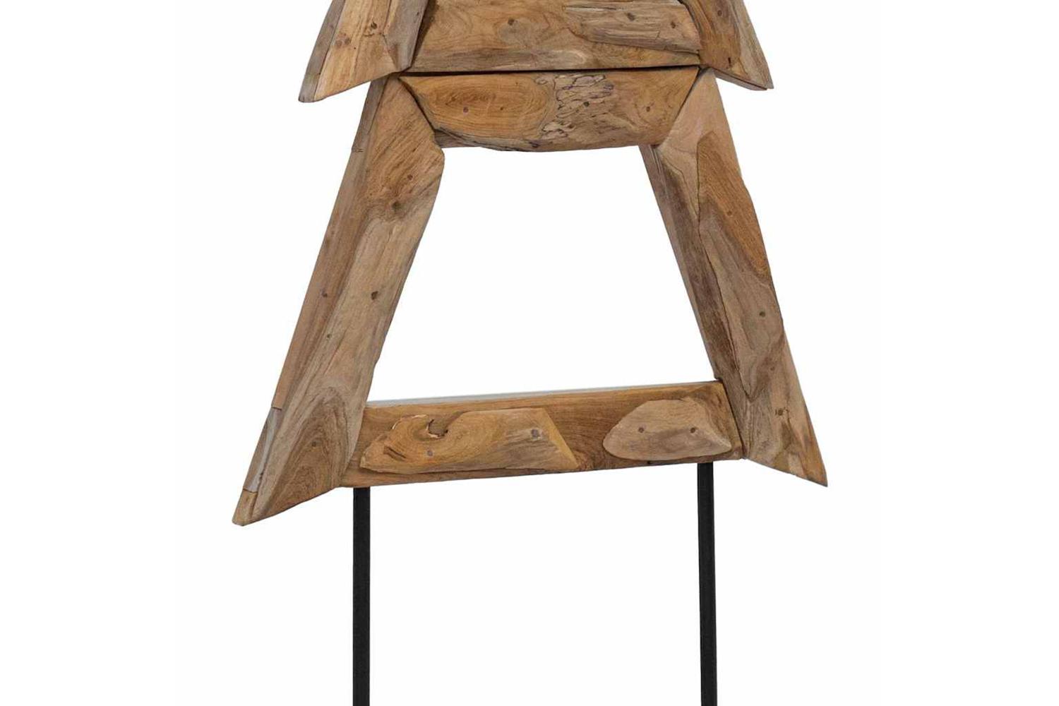 Vidaxl Christmas Tree With Stand Brown 150 Cm Solid Teak Wood-9