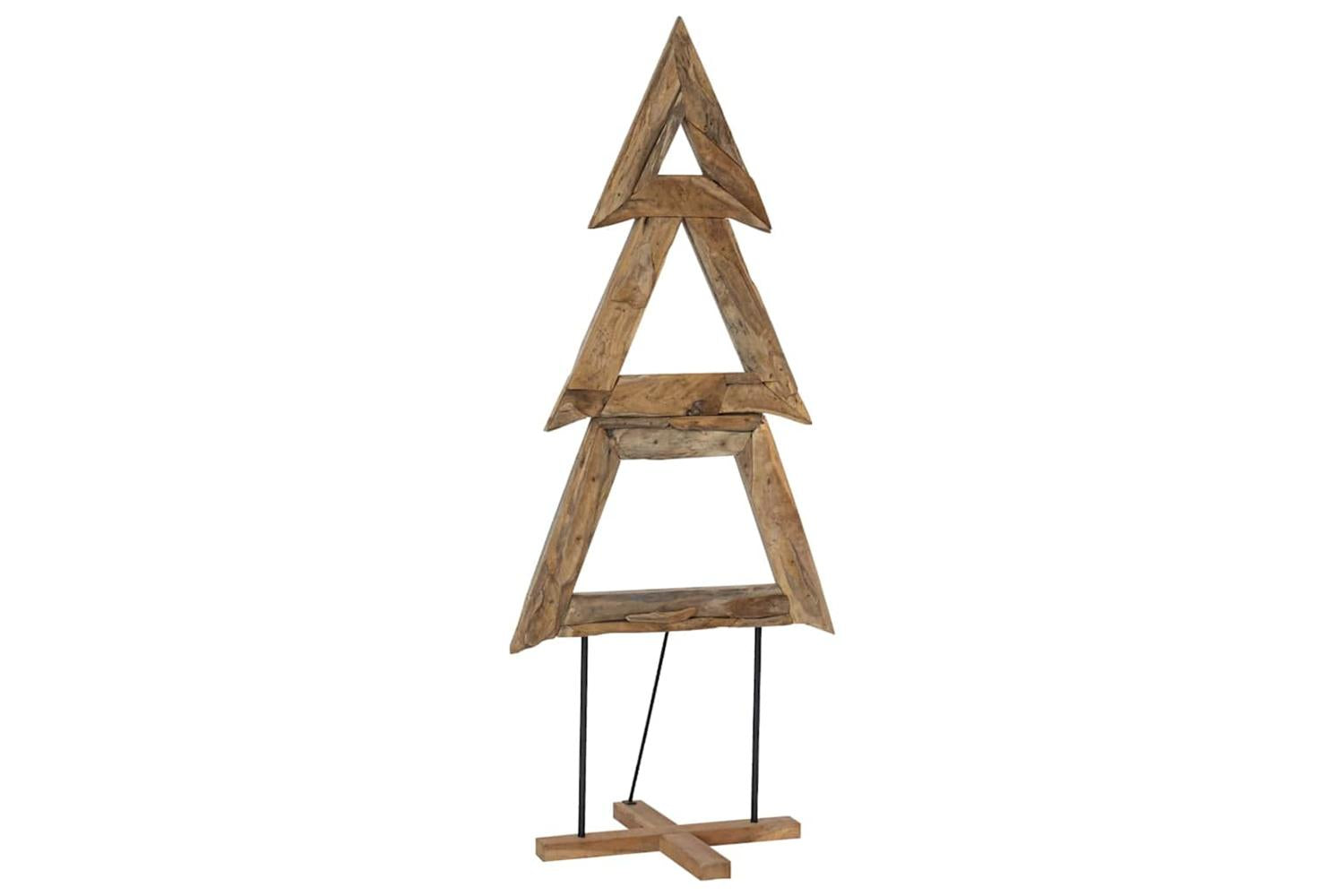Vidaxl Christmas Tree With Stand Brown 180 Cm Solid Teak Wood-2