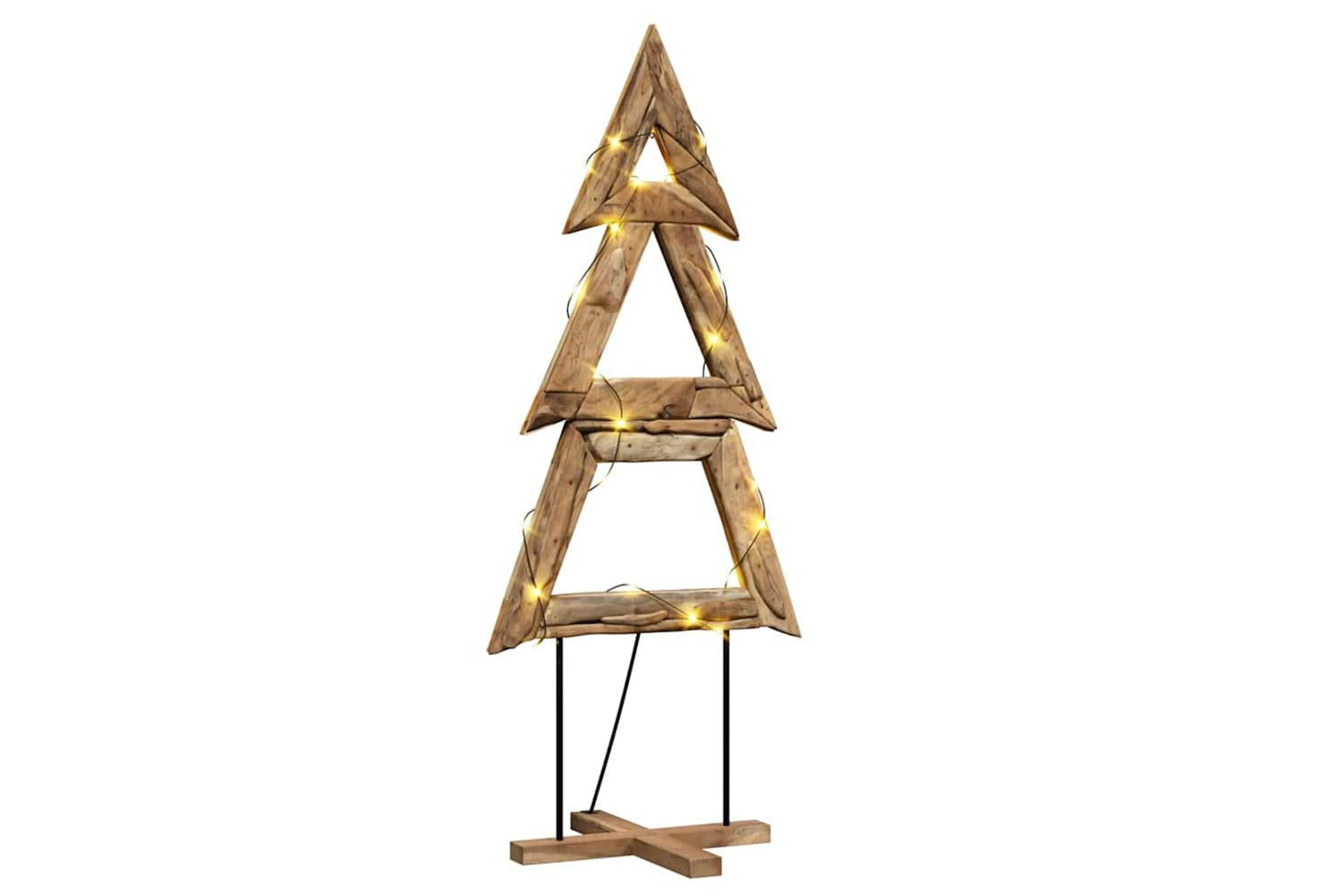 Vidaxl Christmas Tree With Stand Brown 180 Cm Solid Teak Wood-3